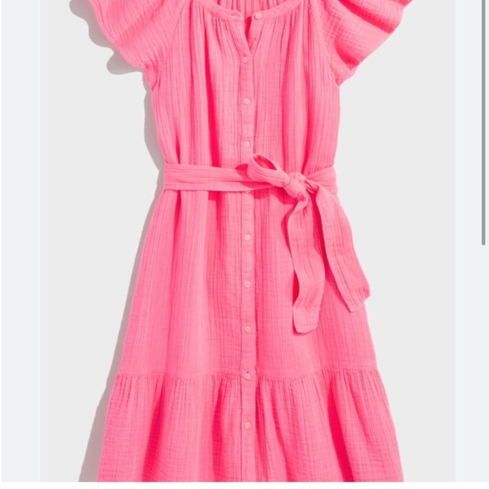 EUC Vineyard Vines Bright Pink Casual Dress